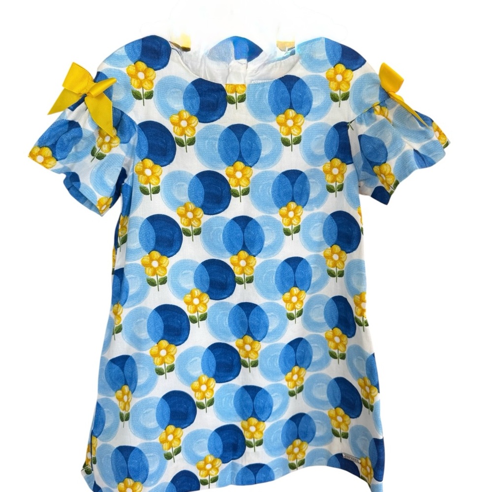 Mayoral Blue and Yellow Floral Kids Dress